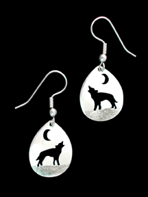 wolf earring, wolves