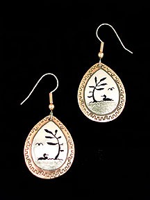 loon earrings tree of life