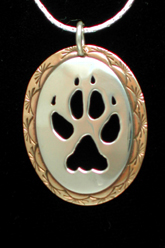 paw pendant wolf necklace