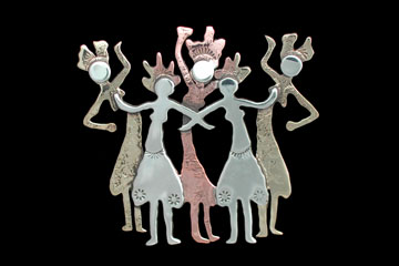 sisters pin dancing women